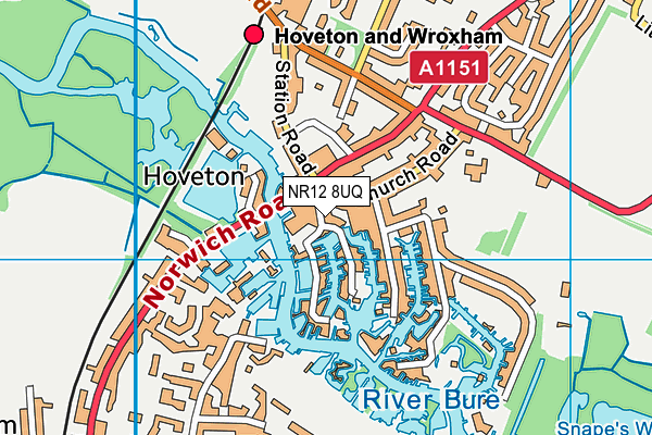 NR12 8UQ map - OS VectorMap District (Ordnance Survey) NR12 8UQ map - OS VectorMap District (Ordnance Survey)