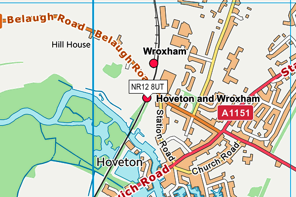 NR12 8UT map - OS VectorMap District (Ordnance Survey) NR12 8UT map - OS VectorMap District (Ordnance Survey)