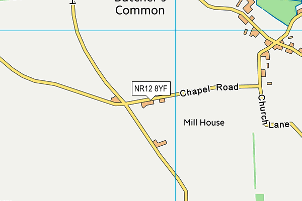 NR12 8YF map - OS VectorMap District (Ordnance Survey)
