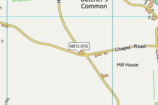NR12 8YG map - OS VectorMap District (Ordnance Survey)