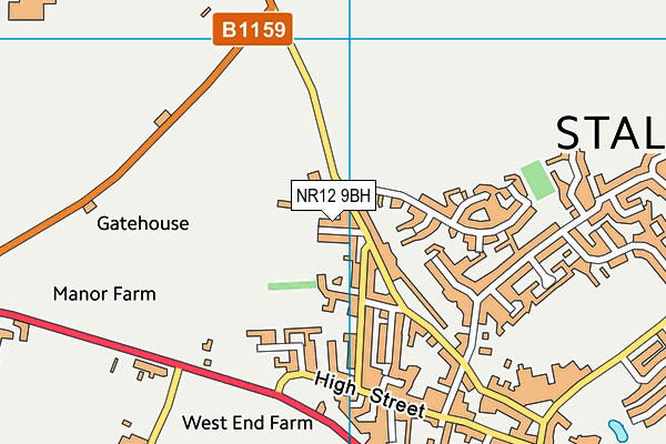 NR12 9BH map - OS VectorMap District (Ordnance Survey) NR12 9BH map - OS VectorMap District (Ordnance Survey)
