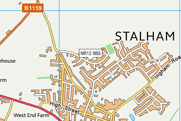 NR12 9BS map - OS VectorMap District (Ordnance Survey) NR12 9BS map - OS VectorMap District (Ordnance Survey)