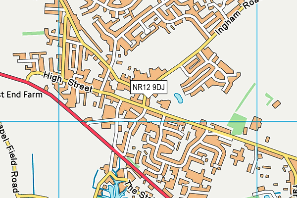 NR12 9DJ map - OS VectorMap District (Ordnance Survey) NR12 9DJ map - OS VectorMap District (Ordnance Survey)