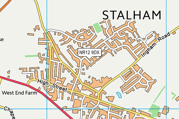 NR12 9DX map - OS VectorMap District (Ordnance Survey) NR12 9DX map - OS VectorMap District (Ordnance Survey)