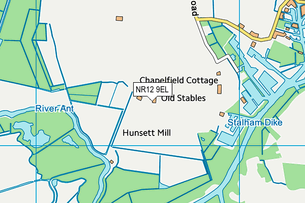 NR12 9EL map - OS VectorMap District (Ordnance Survey) NR12 9EL map - OS VectorMap District (Ordnance Survey)