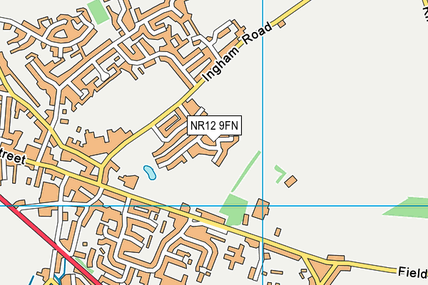 NR12 9FN map - OS VectorMap District (Ordnance Survey) NR12 9FN map - OS VectorMap District (Ordnance Survey)