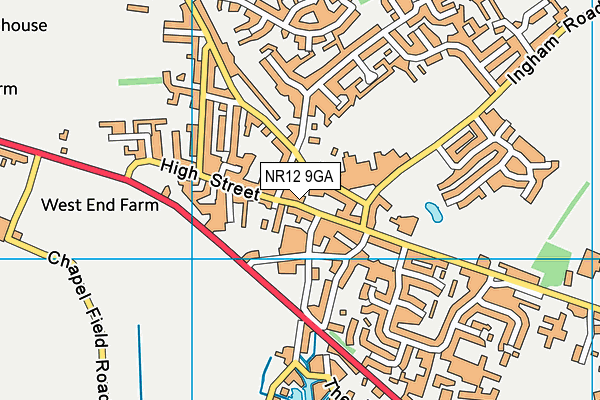 NR12 9GA map - OS VectorMap District (Ordnance Survey) NR12 9GA map - OS VectorMap District (Ordnance Survey)