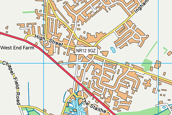 NR12 9GZ map - OS VectorMap District (Ordnance Survey) NR12 9GZ map - OS VectorMap District (Ordnance Survey)