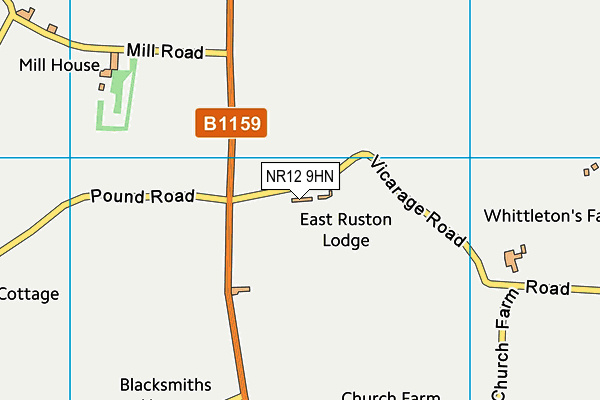NR12 9HN map - OS VectorMap District (Ordnance Survey)