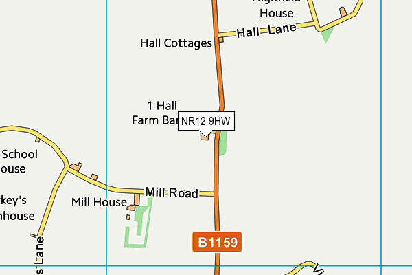 NR12 9HW map - OS VectorMap District (Ordnance Survey)