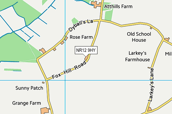 NR12 9HY map - OS VectorMap District (Ordnance Survey) NR12 9HY map - OS VectorMap District (Ordnance Survey)