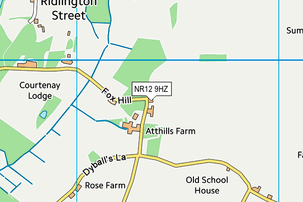 NR12 9HZ map - OS VectorMap District (Ordnance Survey)
