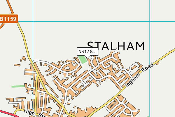 NR12 9JJ map - OS VectorMap District (Ordnance Survey) NR12 9JJ map - OS VectorMap District (Ordnance Survey)
