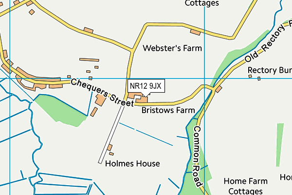 NR12 9JX map - OS VectorMap District (Ordnance Survey) NR12 9JX map - OS VectorMap District (Ordnance Survey)