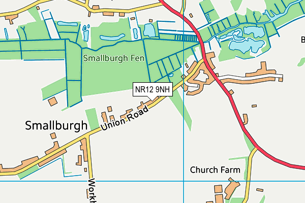 NR12 9NH map - OS VectorMap District (Ordnance Survey) NR12 9NH map - OS VectorMap District (Ordnance Survey)