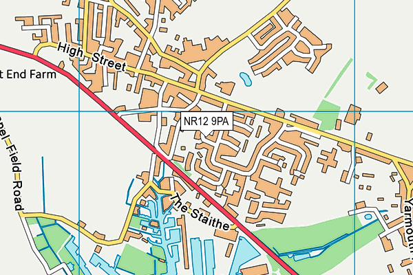 NR12 9PA map - OS VectorMap District (Ordnance Survey) NR12 9PA map - OS VectorMap District (Ordnance Survey)