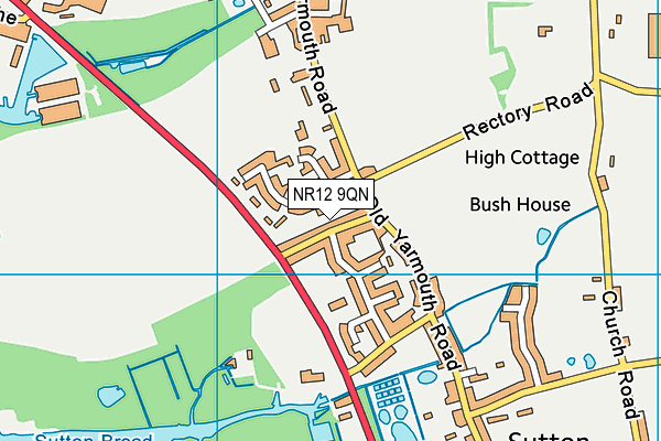 NR12 9QN map - OS VectorMap District (Ordnance Survey)