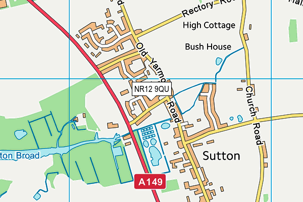 NR12 9QU map - OS VectorMap District (Ordnance Survey) NR12 9QU map - OS VectorMap District (Ordnance Survey)