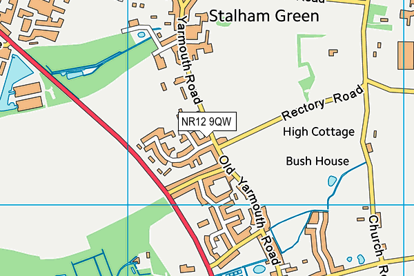 NR12 9QW map - OS VectorMap District (Ordnance Survey)