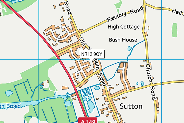 NR12 9QY map - OS VectorMap District (Ordnance Survey) NR12 9QY map - OS VectorMap District (Ordnance Survey)