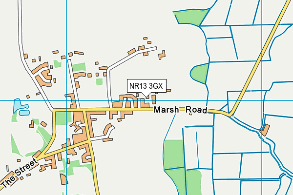 NR13 3GX map - OS VectorMap District (Ordnance Survey) NR13 3GX map - OS VectorMap District (Ordnance Survey)