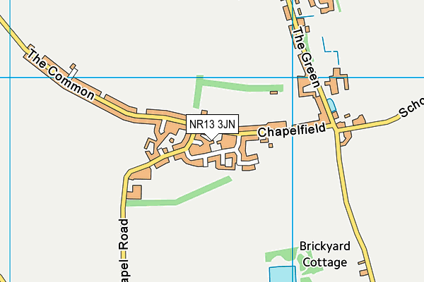 NR13 3JN map - OS VectorMap District (Ordnance Survey) NR13 3JN map - OS VectorMap District (Ordnance Survey)