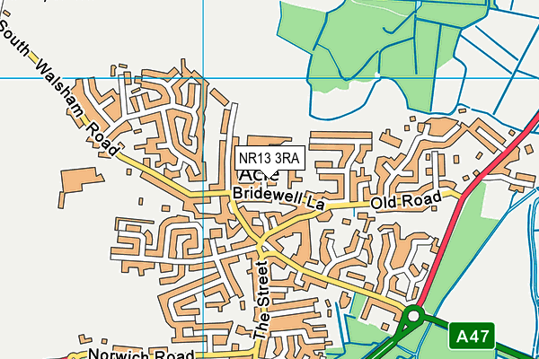 NR13 3RA map - OS VectorMap District (Ordnance Survey) NR13 3RA map - OS VectorMap District (Ordnance Survey)