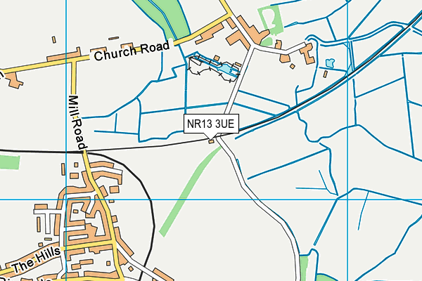 NR13 3UE map - OS VectorMap District (Ordnance Survey)