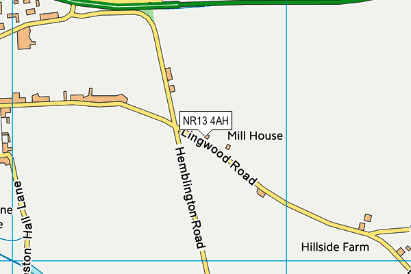 NR13 4AH map - OS VectorMap District (Ordnance Survey) NR13 4AH map - OS VectorMap District (Ordnance Survey)
