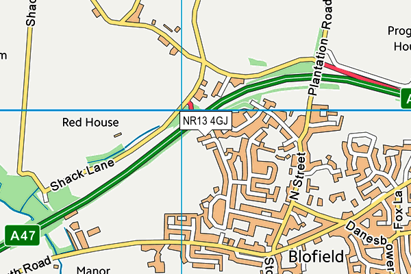 NR13 4GJ map - OS VectorMap District (Ordnance Survey) NR13 4GJ map - OS VectorMap District (Ordnance Survey)