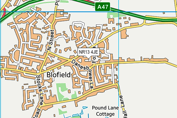 NR13 4JE map - OS VectorMap District (Ordnance Survey)