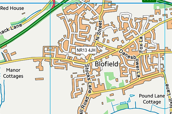 NR13 4JH map - OS VectorMap District (Ordnance Survey) NR13 4JH map - OS VectorMap District (Ordnance Survey)