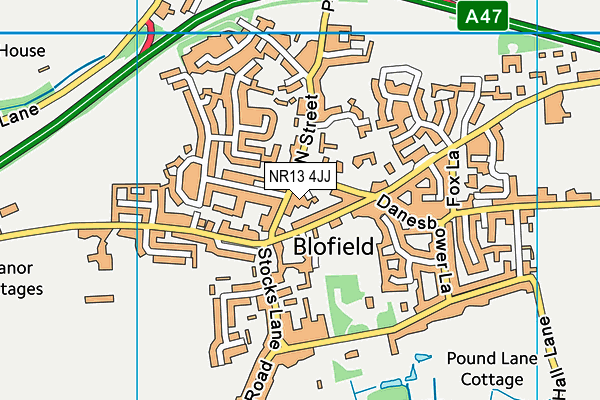 NR13 4JJ map - OS VectorMap District (Ordnance Survey) NR13 4JJ map - OS VectorMap District (Ordnance Survey)