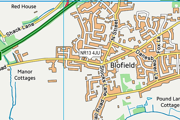 NR13 4JU map - OS VectorMap District (Ordnance Survey)