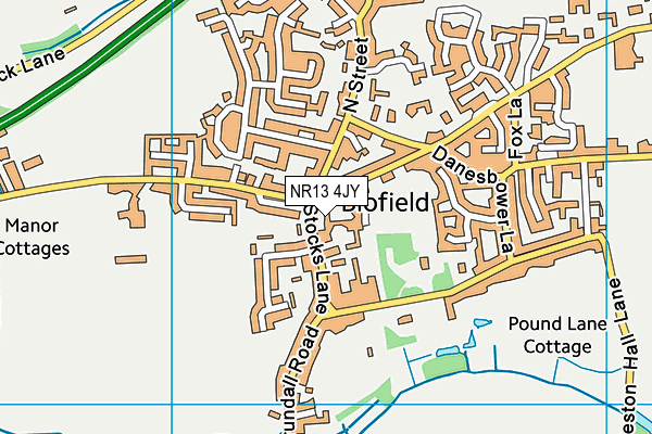 NR13 4JY map - OS VectorMap District (Ordnance Survey) NR13 4JY map - OS VectorMap District (Ordnance Survey)