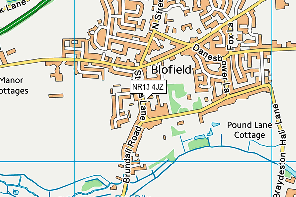 NR13 4JZ map - OS VectorMap District (Ordnance Survey) NR13 4JZ map - OS VectorMap District (Ordnance Survey)