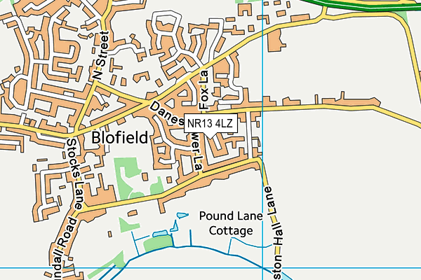 NR13 4LZ map - OS VectorMap District (Ordnance Survey) NR13 4LZ map - OS VectorMap District (Ordnance Survey)