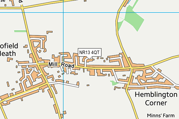 NR13 4QT map - OS VectorMap District (Ordnance Survey) NR13 4QT map - OS VectorMap District (Ordnance Survey)