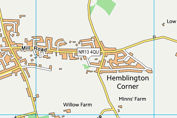 NR13 4QU map - OS VectorMap District (Ordnance Survey)