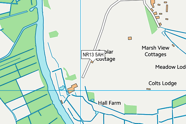NR13 5AH map - OS VectorMap District (Ordnance Survey) NR13 5AH map - OS VectorMap District (Ordnance Survey)