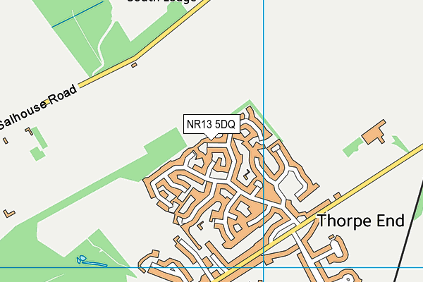 NR13 5DQ map - OS VectorMap District (Ordnance Survey) NR13 5DQ map - OS VectorMap District (Ordnance Survey)