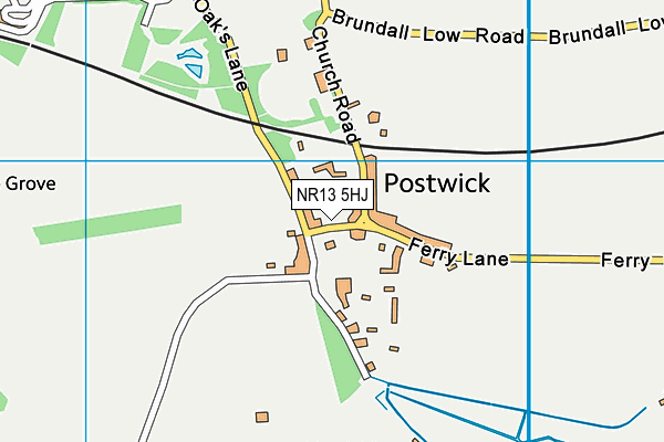 NR13 5HJ map - OS VectorMap District (Ordnance Survey) NR13 5HJ map - OS VectorMap District (Ordnance Survey)