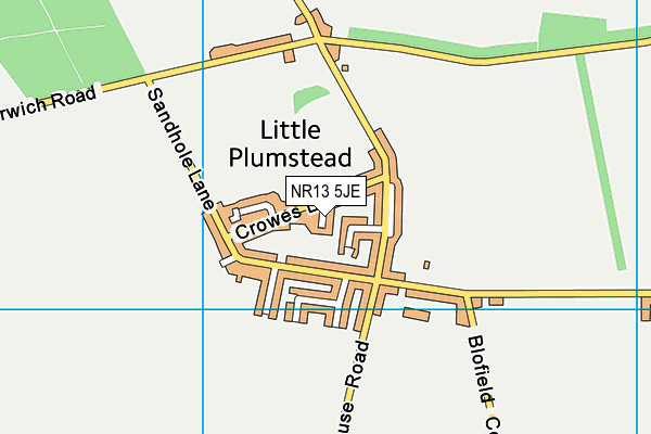 NR13 5JE map - OS VectorMap District (Ordnance Survey)