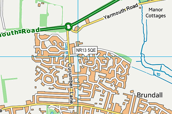 NR13 5QE map - OS VectorMap District (Ordnance Survey) NR13 5QE map - OS VectorMap District (Ordnance Survey)
