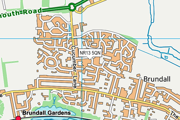 NR13 5QN map - OS VectorMap District (Ordnance Survey) NR13 5QN map - OS VectorMap District (Ordnance Survey)