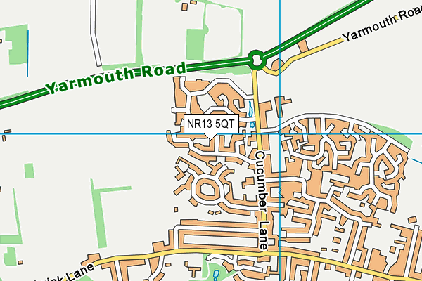 NR13 5QT map - OS VectorMap District (Ordnance Survey) NR13 5QT map - OS VectorMap District (Ordnance Survey)