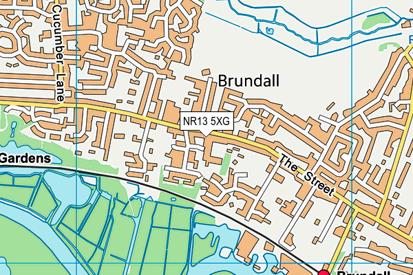 NR13 5XG map - OS VectorMap District (Ordnance Survey) NR13 5XG map - OS VectorMap District (Ordnance Survey)
