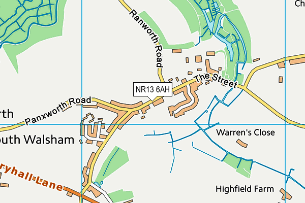 NR13 6AH map - OS VectorMap District (Ordnance Survey) NR13 6AH map - OS VectorMap District (Ordnance Survey)