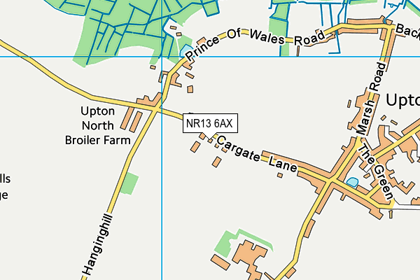 NR13 6AX map - OS VectorMap District (Ordnance Survey) NR13 6AX map - OS VectorMap District (Ordnance Survey)