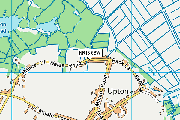 NR13 6BW map - OS VectorMap District (Ordnance Survey) NR13 6BW map - OS VectorMap District (Ordnance Survey)